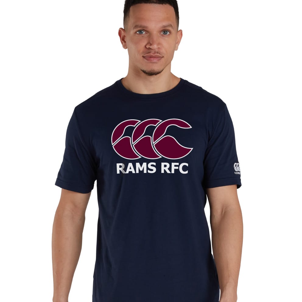 RAMS Logo Cotton Tee Navy - Rams Rugby